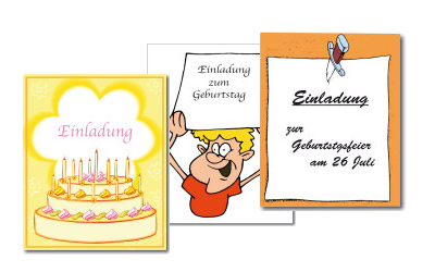 kostenlose Vorlagen für Geburtstagseinladungen